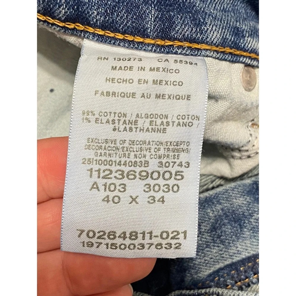 Wrangler 20X Cody Johnson 01 Relaxed‎ Jeans Mens 40x34 Blue Stretch 112369005